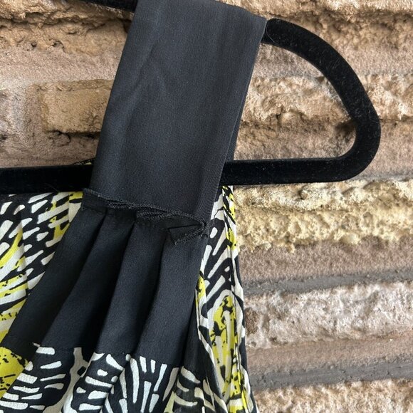 BCBGMaxAzria 100% Silk Colorful Strappy Faux Wrap Empire Top Size XS - Picture 7 of 9